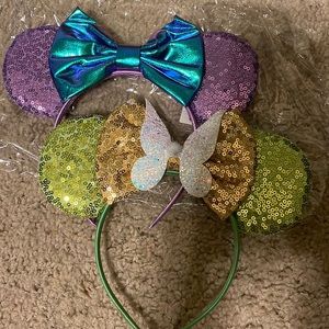 Mickey Ears- purple and green